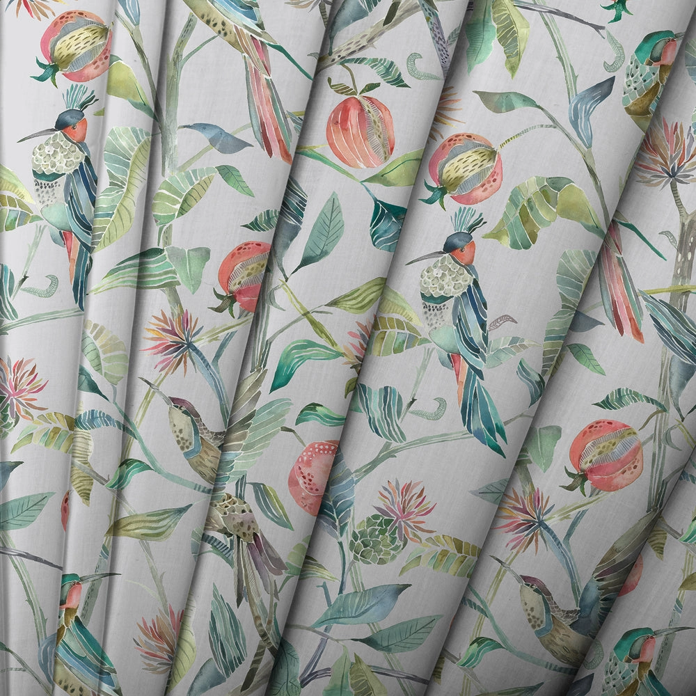 Colyford Fiona Printed Made to Measure Curtains Silver