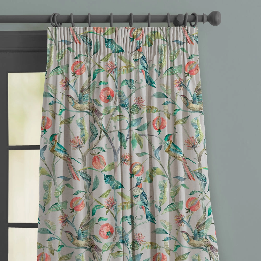 Colyford Fiona Printed Made to Measure Curtains Silver