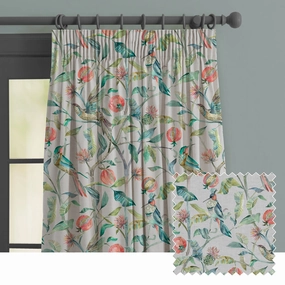 Colyford Fiona Printed Made to Measure Curtains Silver patterned fashion rug  