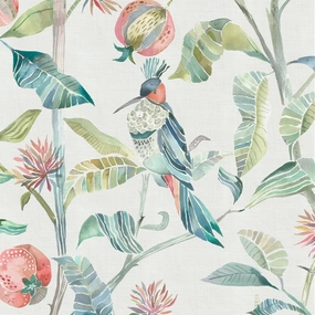 Colyford Printed Cotton Fabric (By The Metre) Pomegranate elegant table cloth  