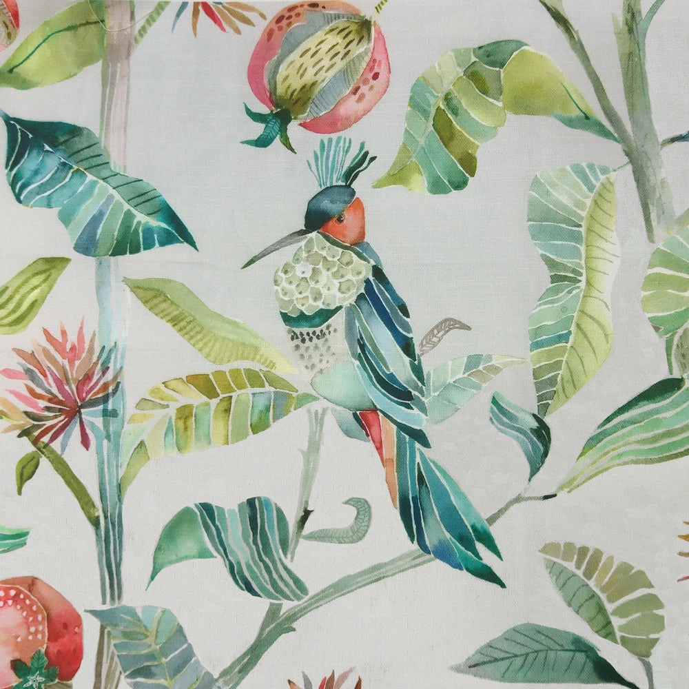 Colyford Printed Cotton Fabric (By The Metre) Silver elegant table cloth  
