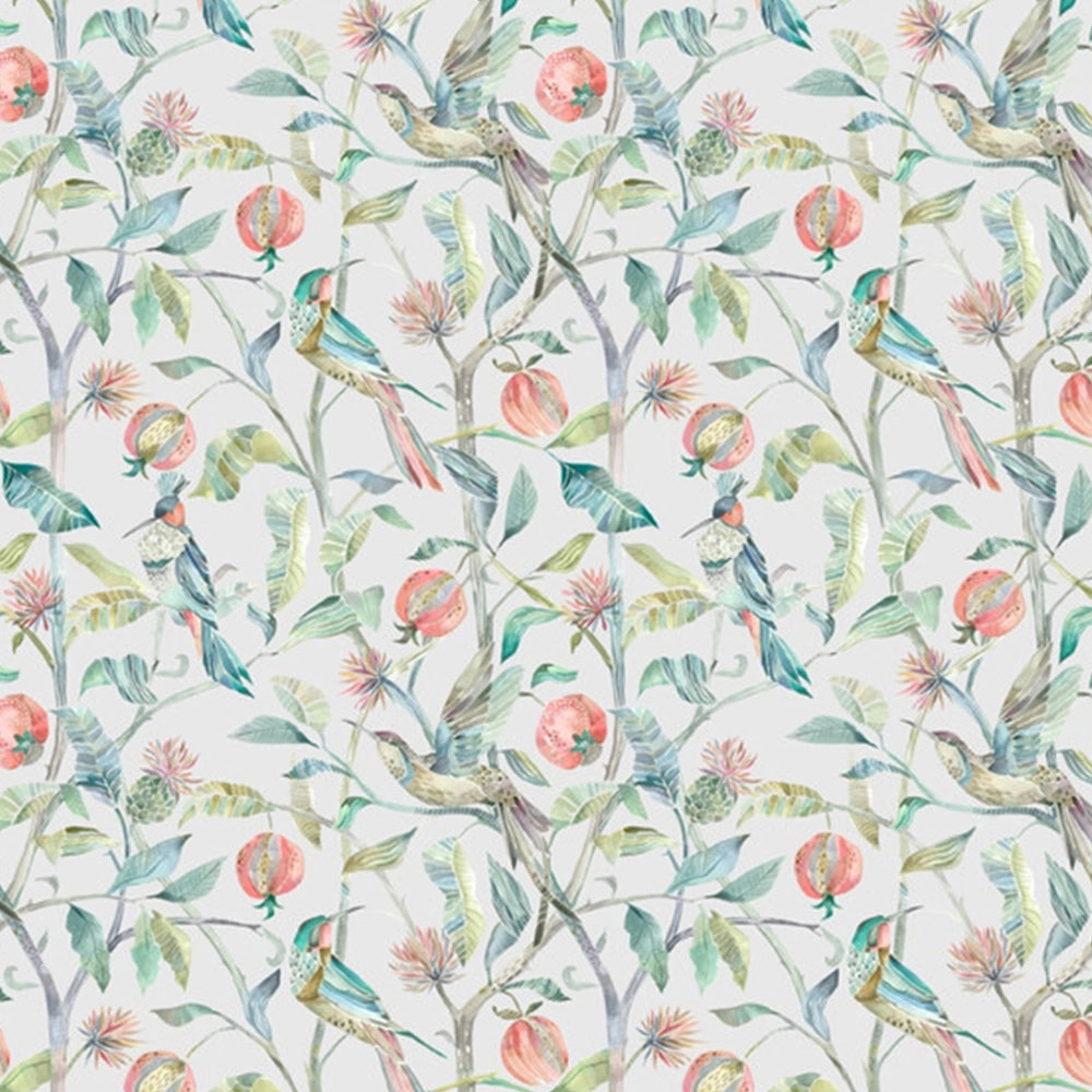 Colyford Printed Cotton Fabric (By The Metre) Silver
