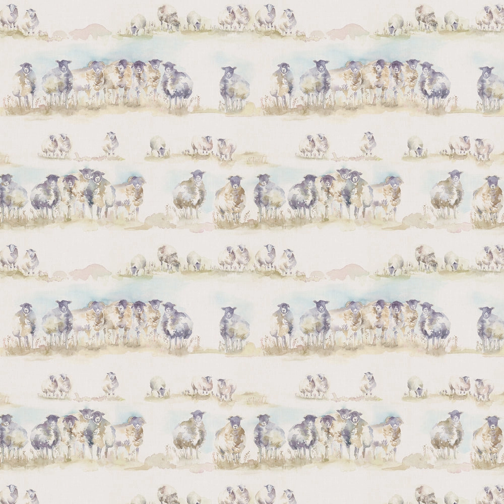 Come By Printed Linen Fabric (By The Metre) Natural