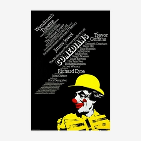 Comedians 1975 Print vintage woodcut wallpaper