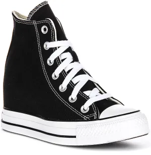 Converse All Star Wedge A11909C in Schwarz Weiß für Damenschuhe Converse