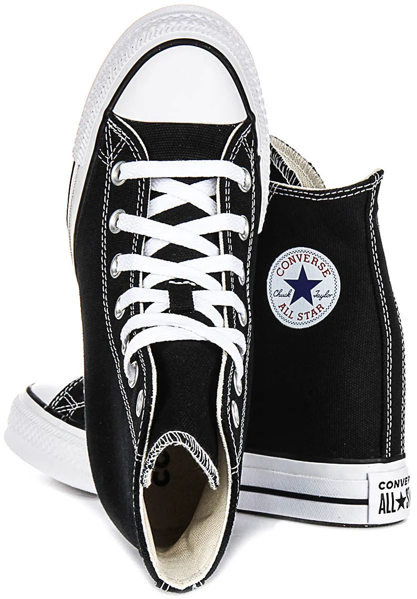 Converse All Star Wedge A11909C in Schwarz Weiß für Damenschuhe Converse