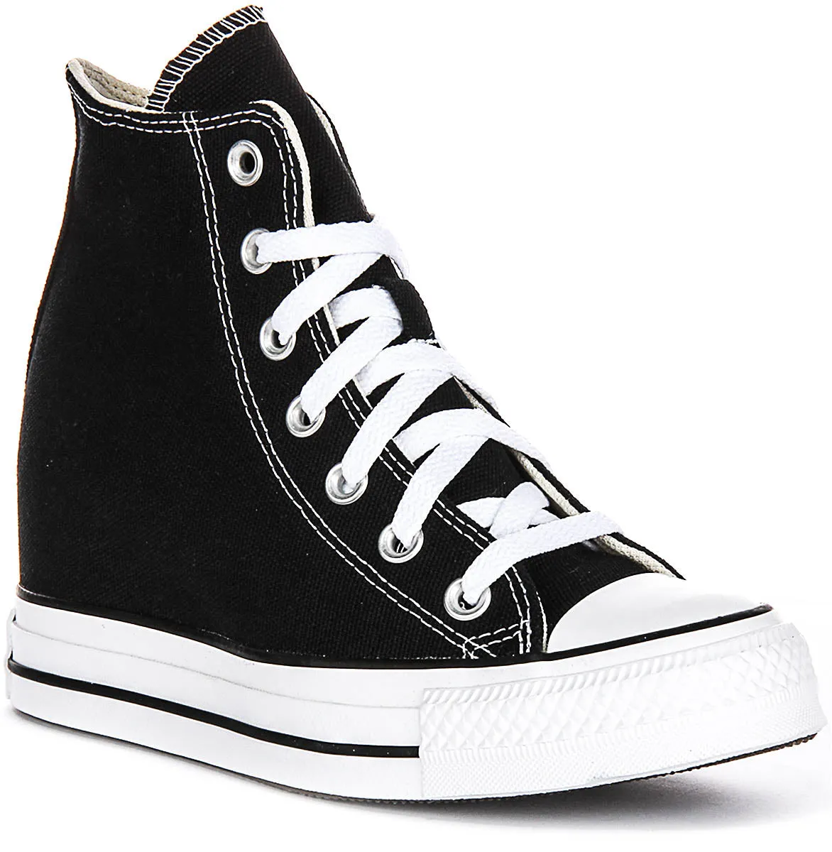 Converse All Star Wedge A11909C in Schwarz Weiß für Damenschuhe Converse