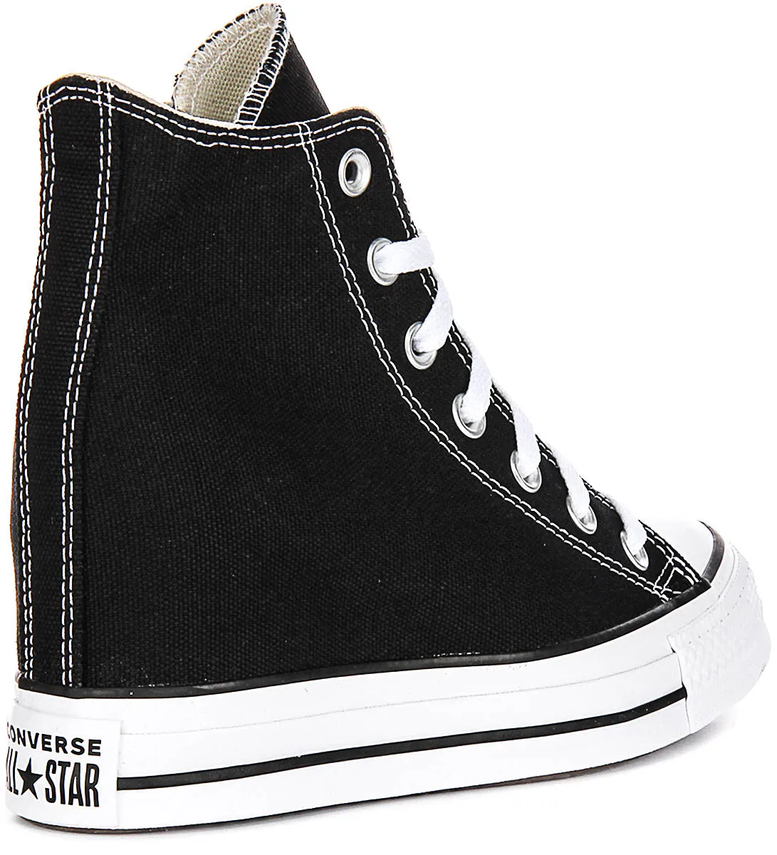 Converse All Star Wedge A11909C in Schwarz Weiß für Damenschuhe Converse