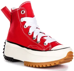 Converse Run Star Hike Sketch A10421C In Rot Weiß Schuhe Converse