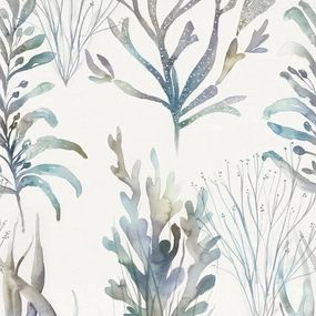 Coral Reef Printed Cotton Fabric (By The Metre) Slate elegant table cloth  