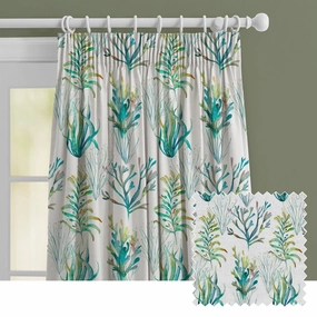 Coral Reef Printed Made to Measure Curtains Kelpie patterned fashion rug  