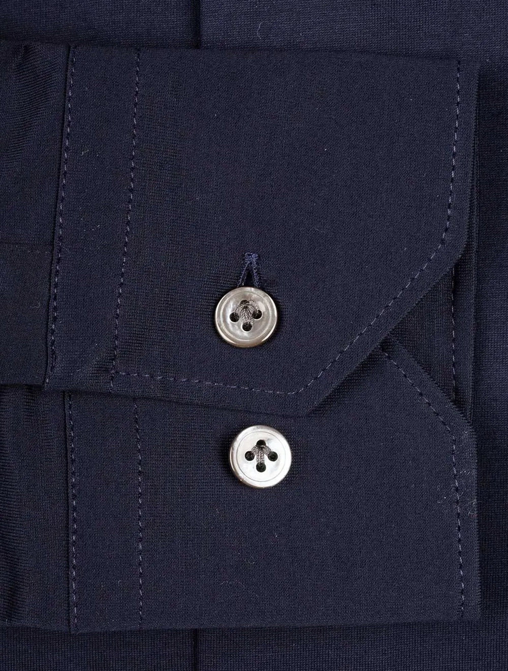 Baumwoll-Stretch-Hemd Marineblau