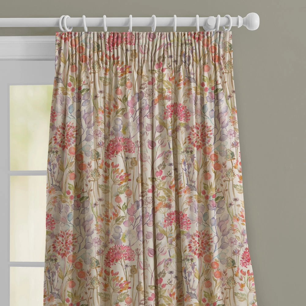 Country Hedgerow Linen Printed Made to Measure Curtains Autumn