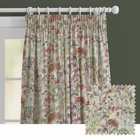 Country Hedgerow Linen Printed Made to Measure Curtains Bloom patterned fashion rug  