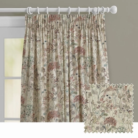 Country Hedgerow Linen Printed Made to Measure Curtains Dawn patterned fashion rug  