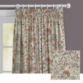 Country Hedgerow Linen Printed Made to Measure Curtains Dusk patterned fashion rug  