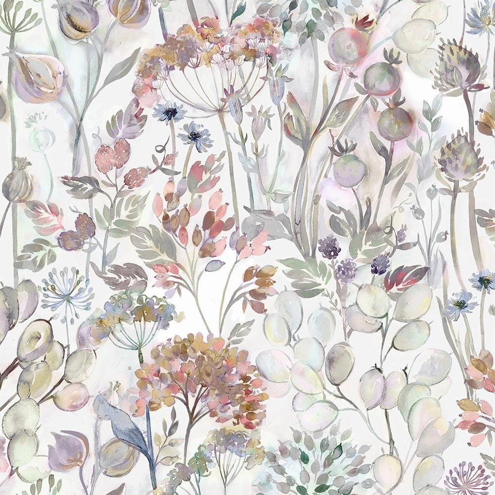 Country Hedgerow Linen Printed Made to Measure Curtains Dusk