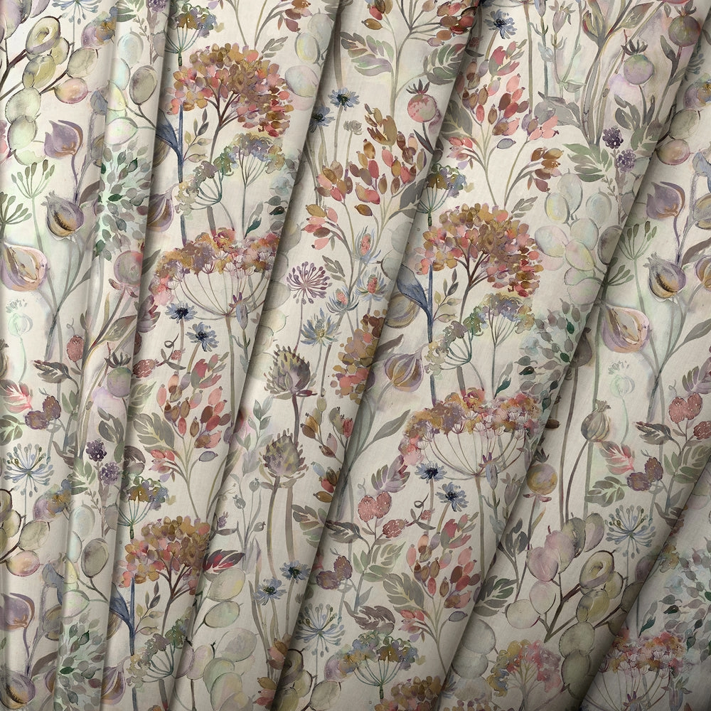 Country Hedgerow Linen Printed Made to Measure Curtains Dusk