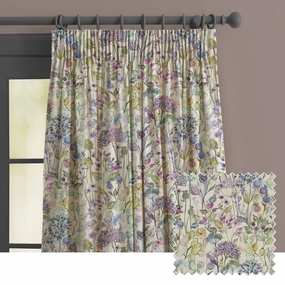 Country Hedgerow Linen Printed Made to Measure Curtains Lilac patterned fashion rug  
