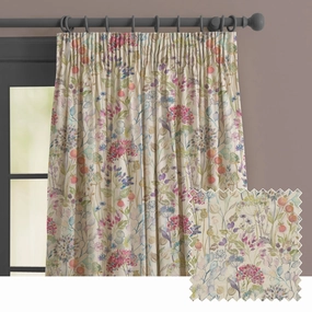 Country Hedgerow Linen Printed Made to Measure Curtains Linen patterned fashion rug  