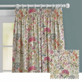 Country Hedgerow Linen Printed Made to Measure Curtains Lotus patterned fashion rug  