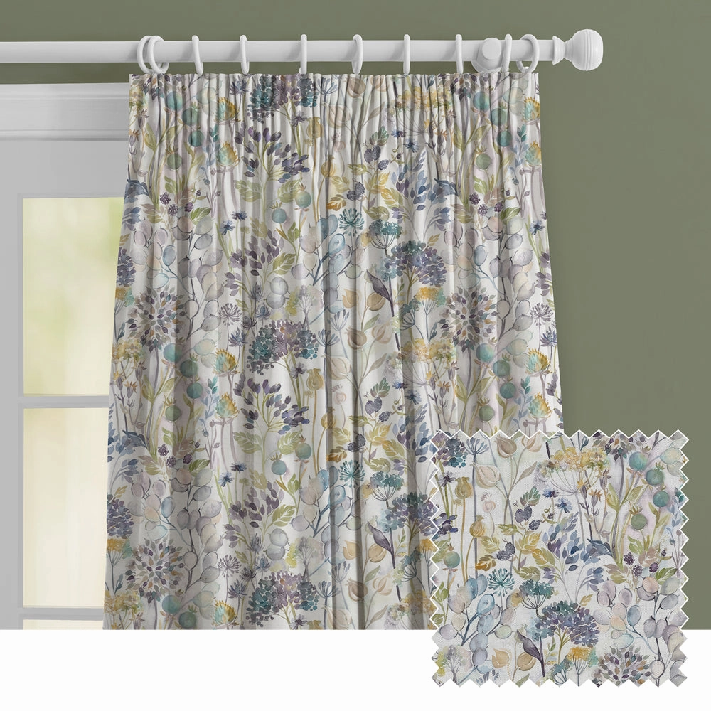 Country Hedgerow Linen Printed Made to Measure Curtains Violet patterned fashion rug  