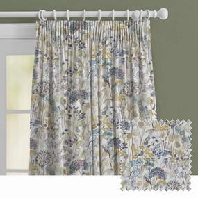 Country Hedgerow Linen Printed Made to Measure Curtains Violet patterned fashion rug  