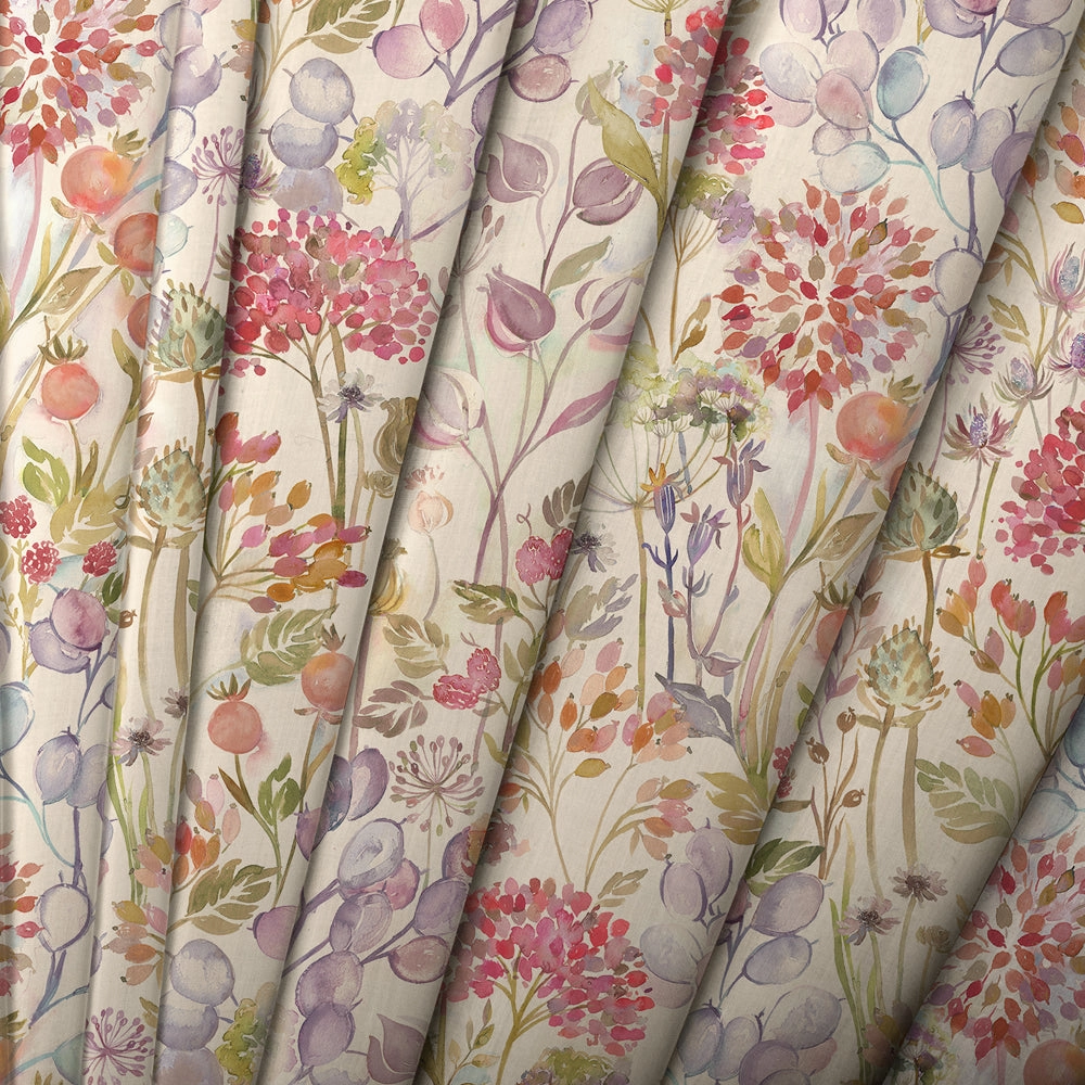 Country Hedgerow Printed Cotton Fabric (By The Metre) Autumn