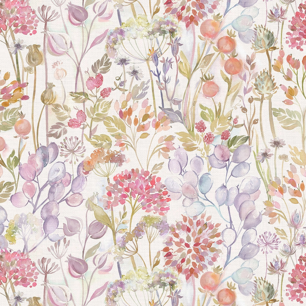 Country Hedgerow Printed Cotton Fabric (By The Metre) Autumn/Cream elegant table cloth  