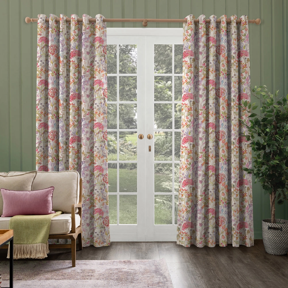 Country Hedgerow Printed Cotton Fabric (By The Metre) Autumn/Cream