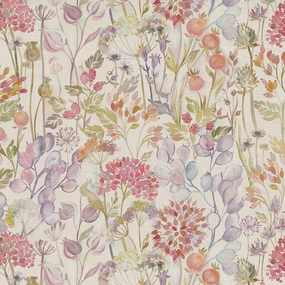 Country Hedgerow Printed Cotton Fabric (By The Metre) Autumn elegant table cloth  