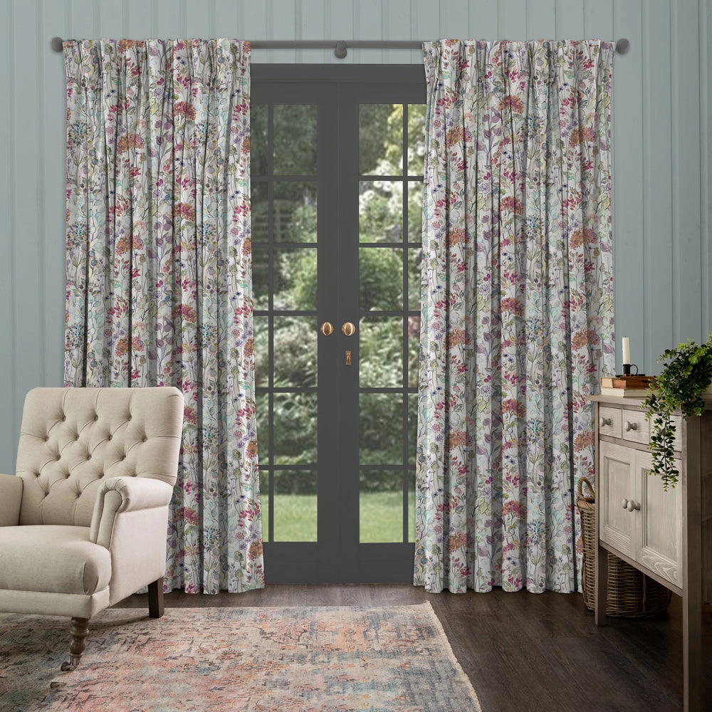 Country Hedgerow Printed Cotton Fabric (By The Metre) Bloom/Cream