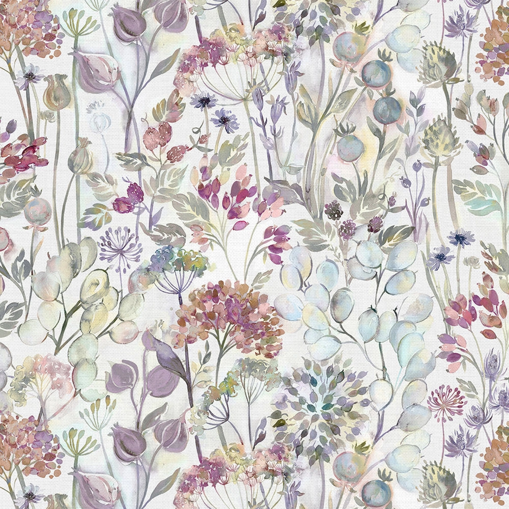 Country Hedgerow Printed Cotton Fabric (By The Metre) Bloom/Cream elegant table cloth  