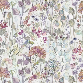 Country Hedgerow Printed Cotton Fabric (By The Metre) Bloom/Cream elegant table cloth  