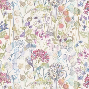 Country Hedgerow Printed Cotton Fabric (By The Metre) Classic/Cream elegant table cloth  