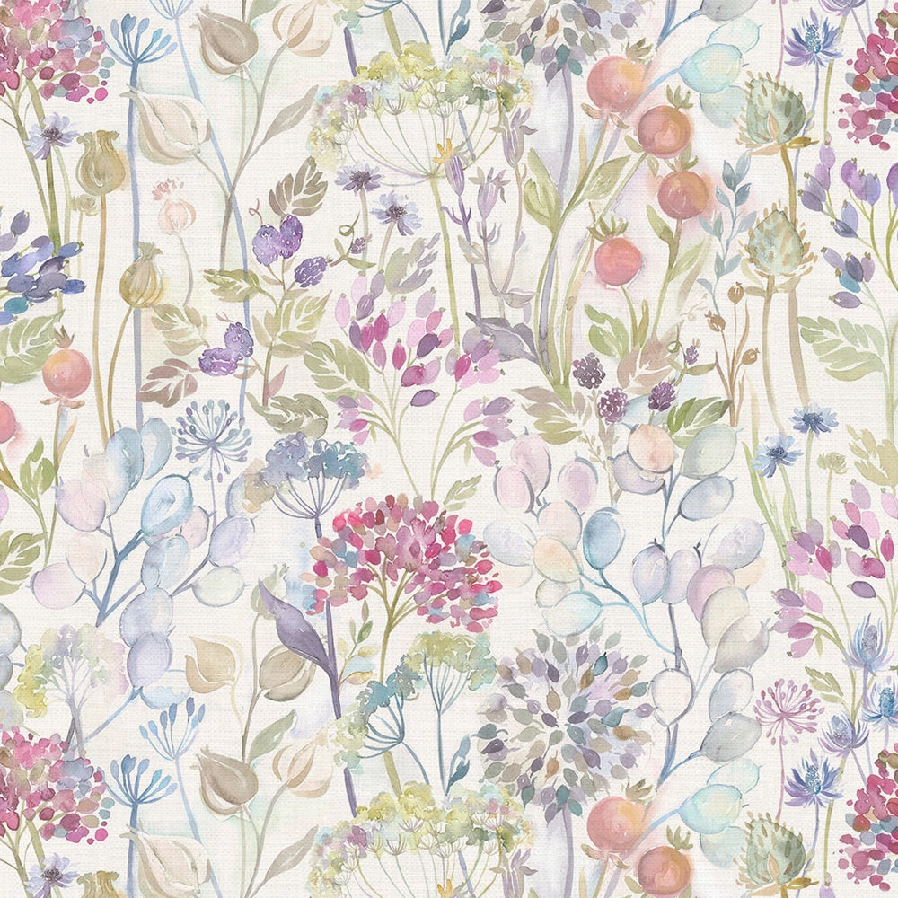 Country Hedgerow Printed Cotton Fabric (By The Metre) Classic/Cream elegant table cloth  