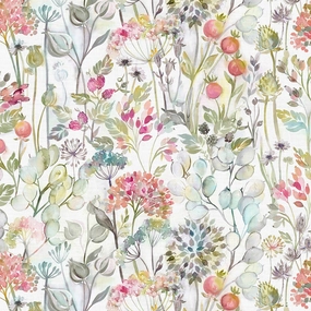Country Hedgerow Printed Cotton Fabric (By The Metre) Coral/Cream elegant table cloth  