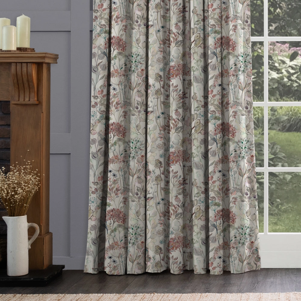 Country Hedgerow Printed Cotton Fabric (By The Metre) Dawn/Cream
