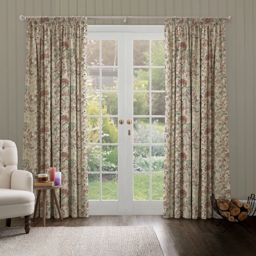 Country Hedgerow Printed Cotton Fabric (By The Metre) Dawn