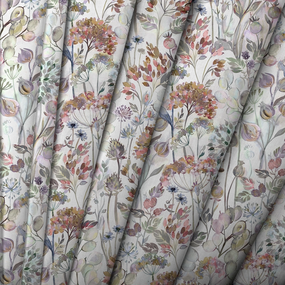 Country Hedgerow Printed Cotton Fabric (By The Metre) Dusk/Cream