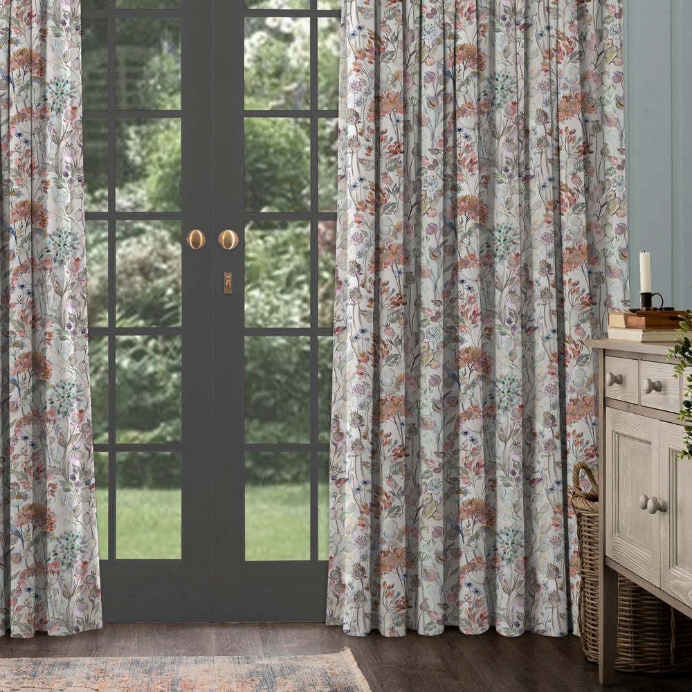 Country Hedgerow Printed Cotton Fabric (By The Metre) Dusk/Cream