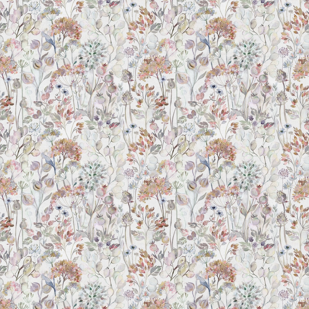Country Hedgerow Printed Cotton Fabric (By The Metre) Dusk/Cream