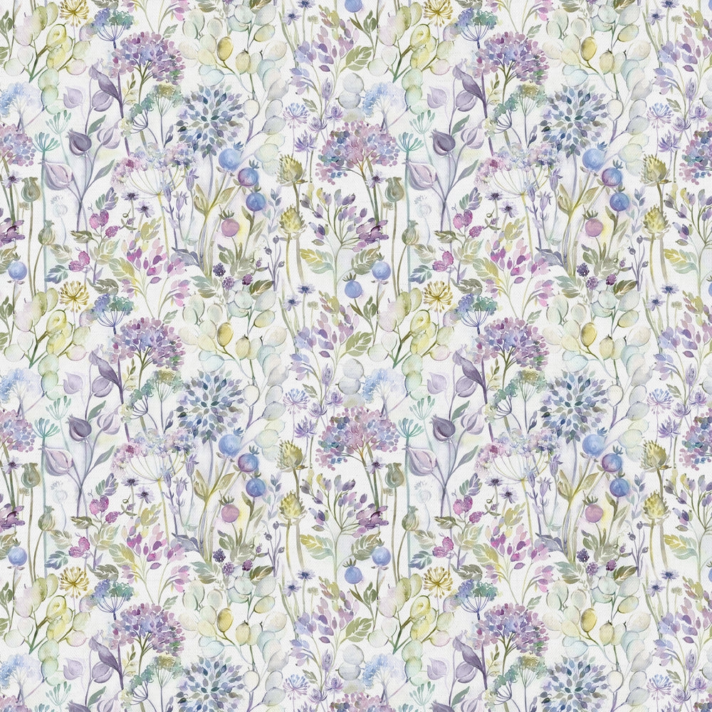 Country Hedgerow Printed Cotton Fabric (By The Metre) Lilac/Cream