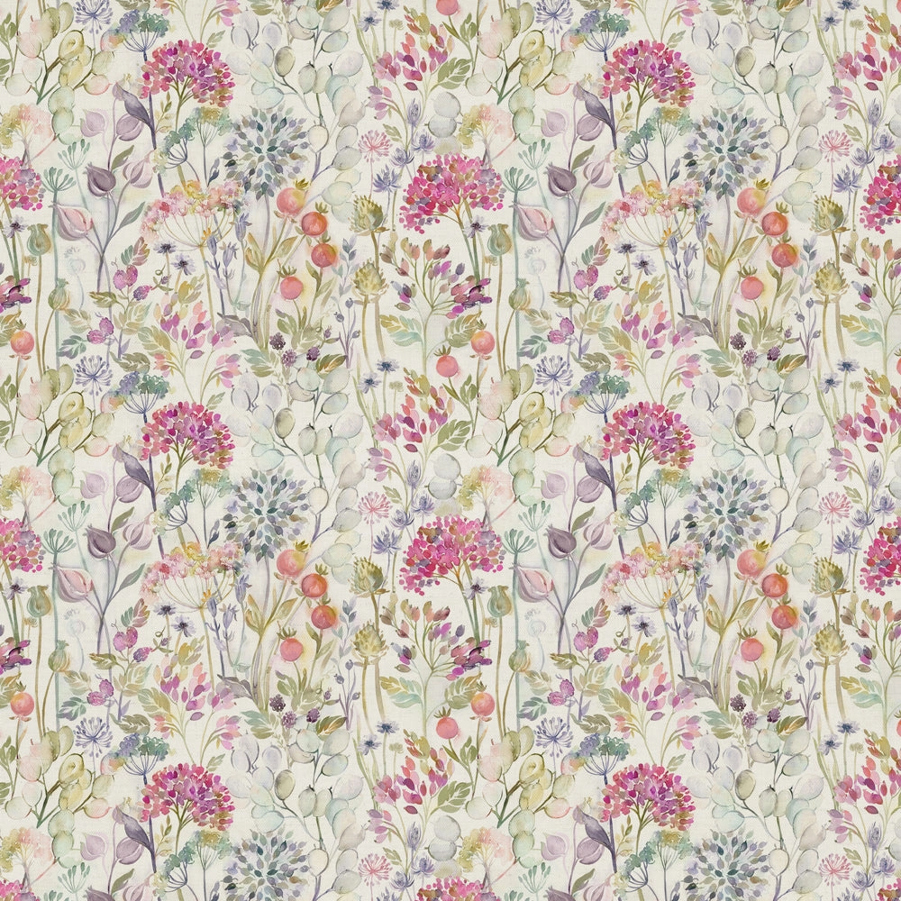 Country Hedgerow Printed Cotton Fabric (By The Metre) Lotus