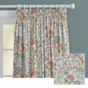 Country Hedgerow Printed Made to Measure Curtains Coral patterned fashion rug  