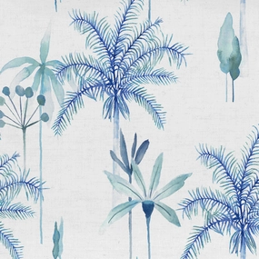 Cozzo Printed Cotton Fabric (By The Metre) Cobalt elegant table cloth  