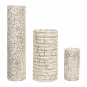 Crackle Cylinder Vase elegant wall decor