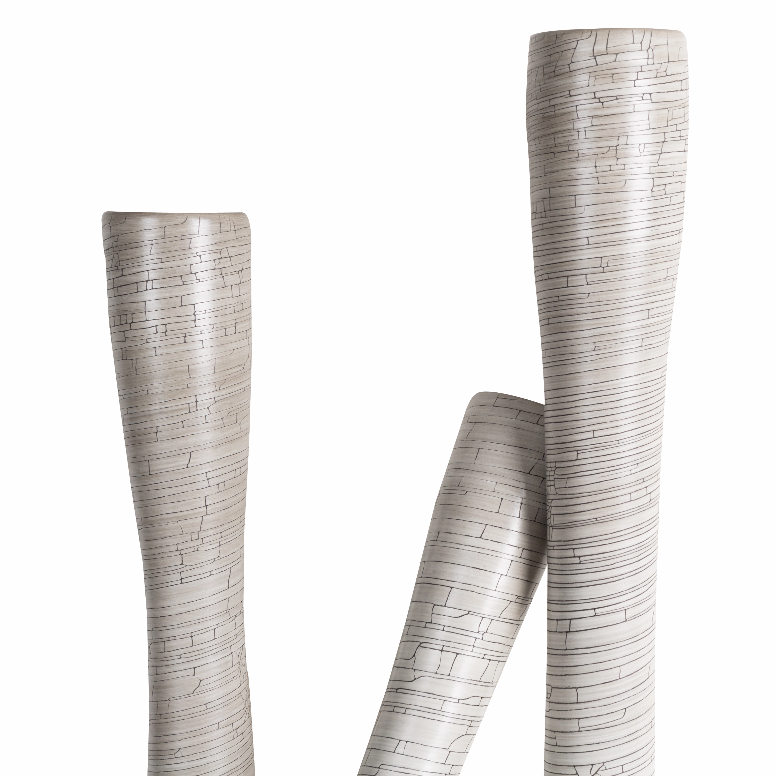Crackle Flute Vase
