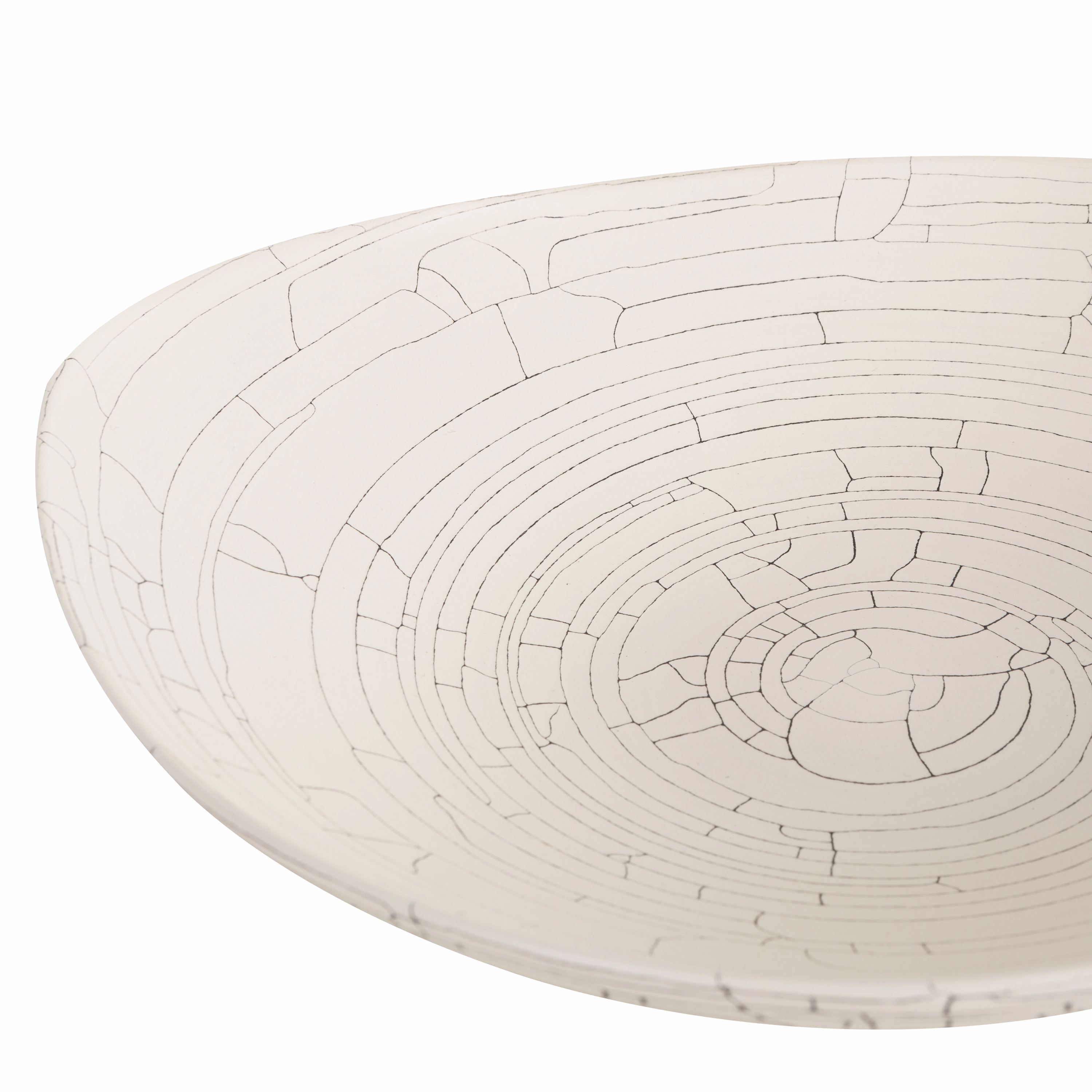 Crackle Triangolo Plate Bowl