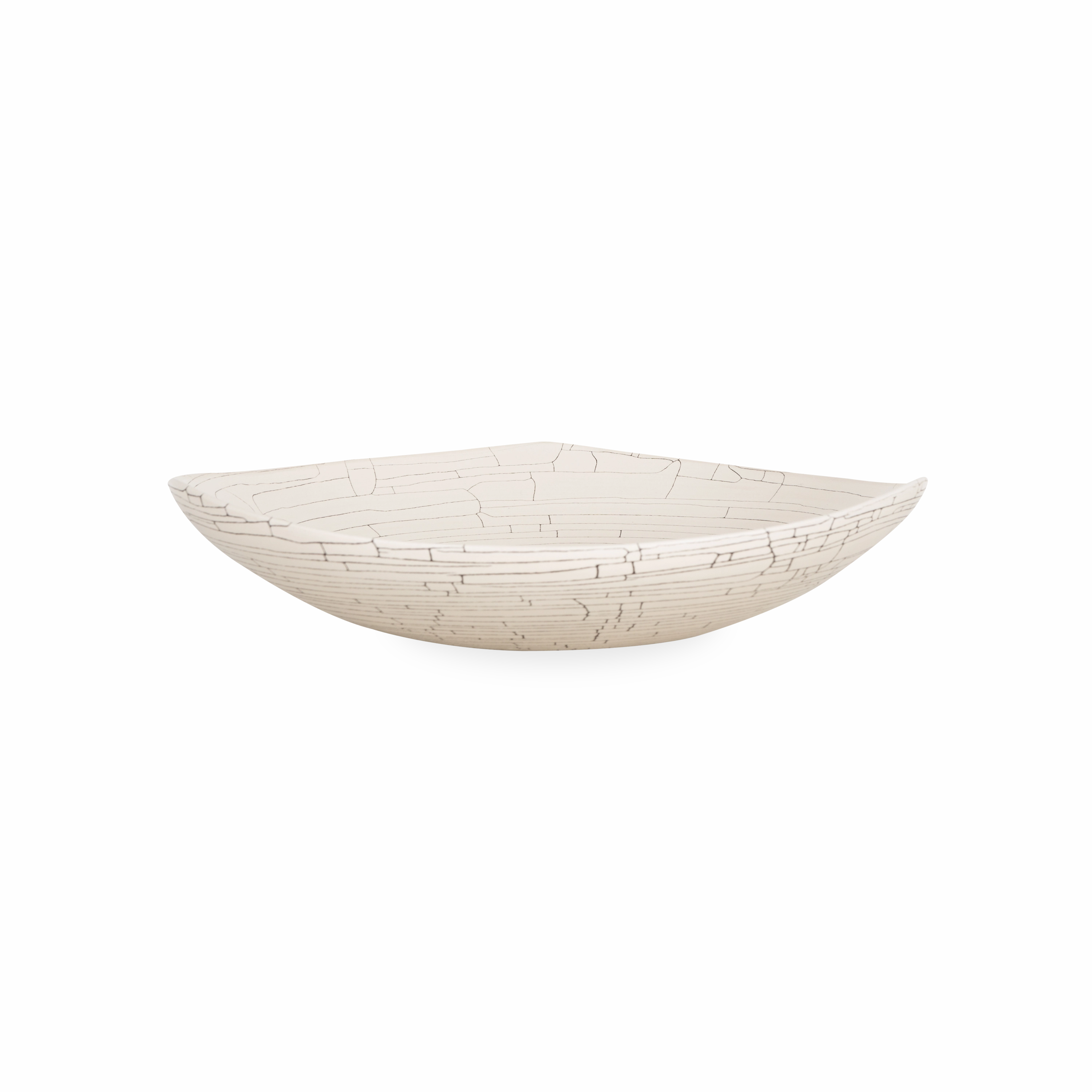 Crackle Triangolo Plate Bowl